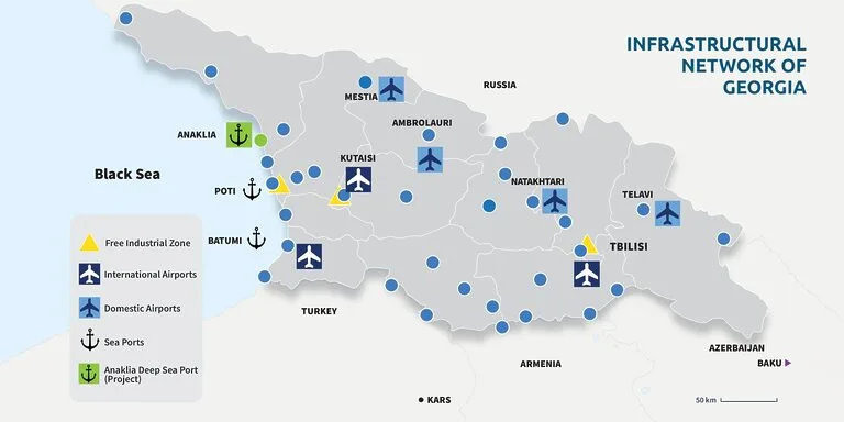 Georgian infrastructure is excellent for international logistics