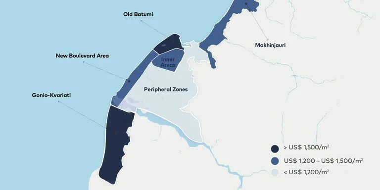 Cost per square meter in Batumi